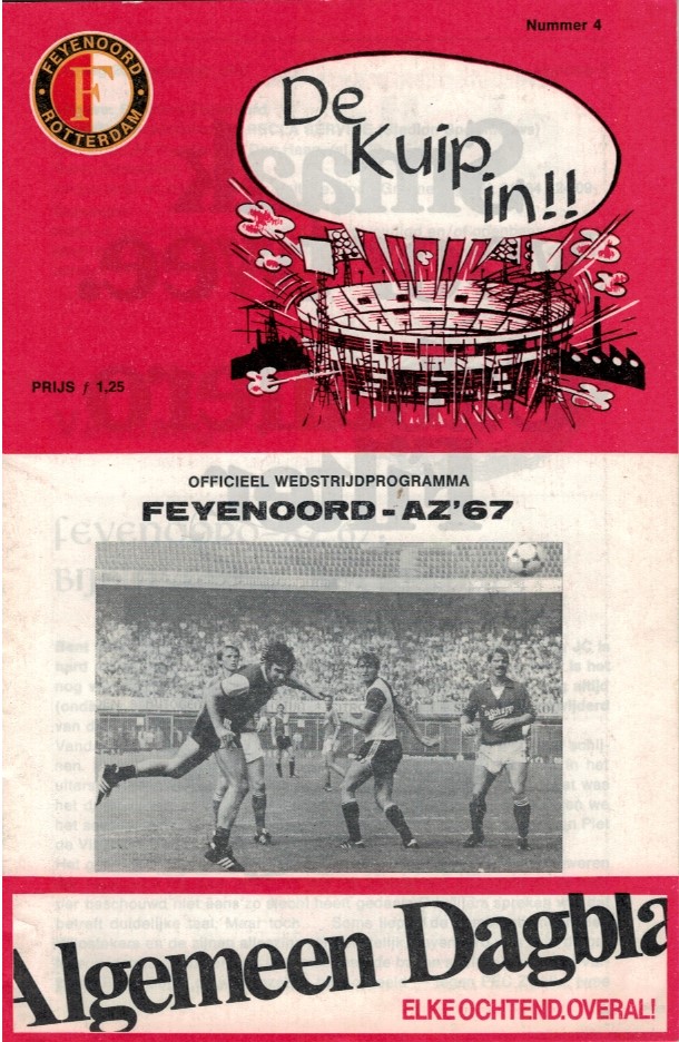 AZ Programma 26-sep-1982 Feyenoord uit